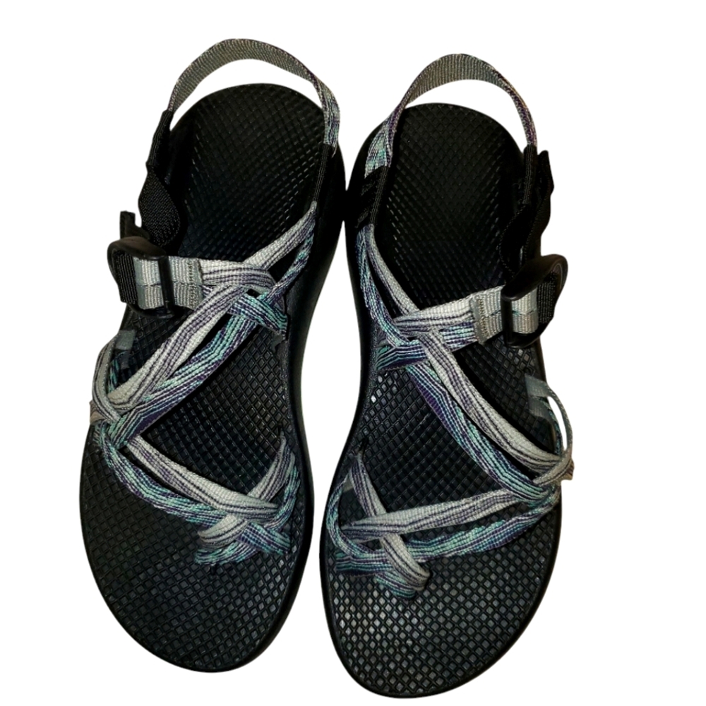 CHACO ZX/2 Sport Classic Purple/Teal Strappy Buckle Vibram Sandals Women's SZ 9 - Picture 5 of 12